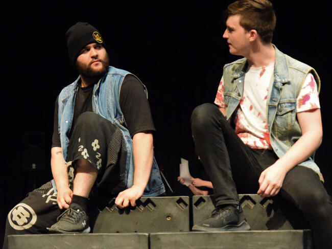 Photo of Kareem as Mercutio in a performance of Romeo and Juliet