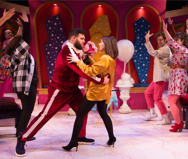 Photo of Kareem as Chrysale in a performance of The Learned Ladies